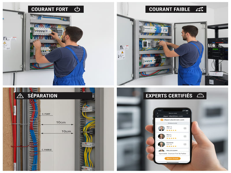 Courant fort et faible