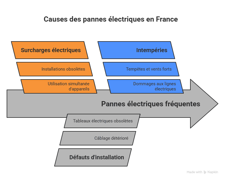 pannes électriques en France
