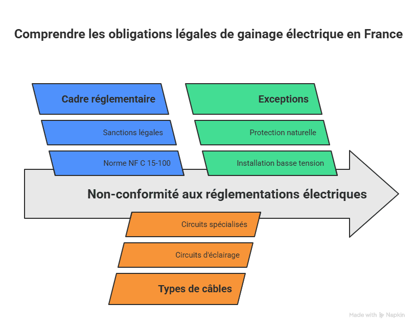 Norme électrique gainage obligatoire en France