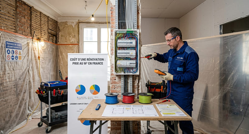 Coût d'une rénovation prix au m² en France